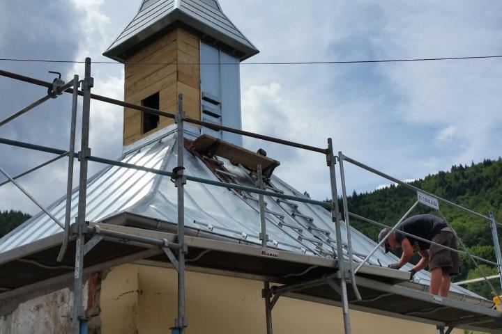 Réfection d'une toiture de chapelle